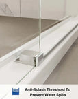 New Tempered Glass Shower Door Options color:Brushed Nickel