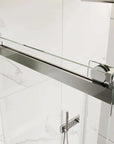 New Tempered Glass Shower Door Options color:Brushed Nickel