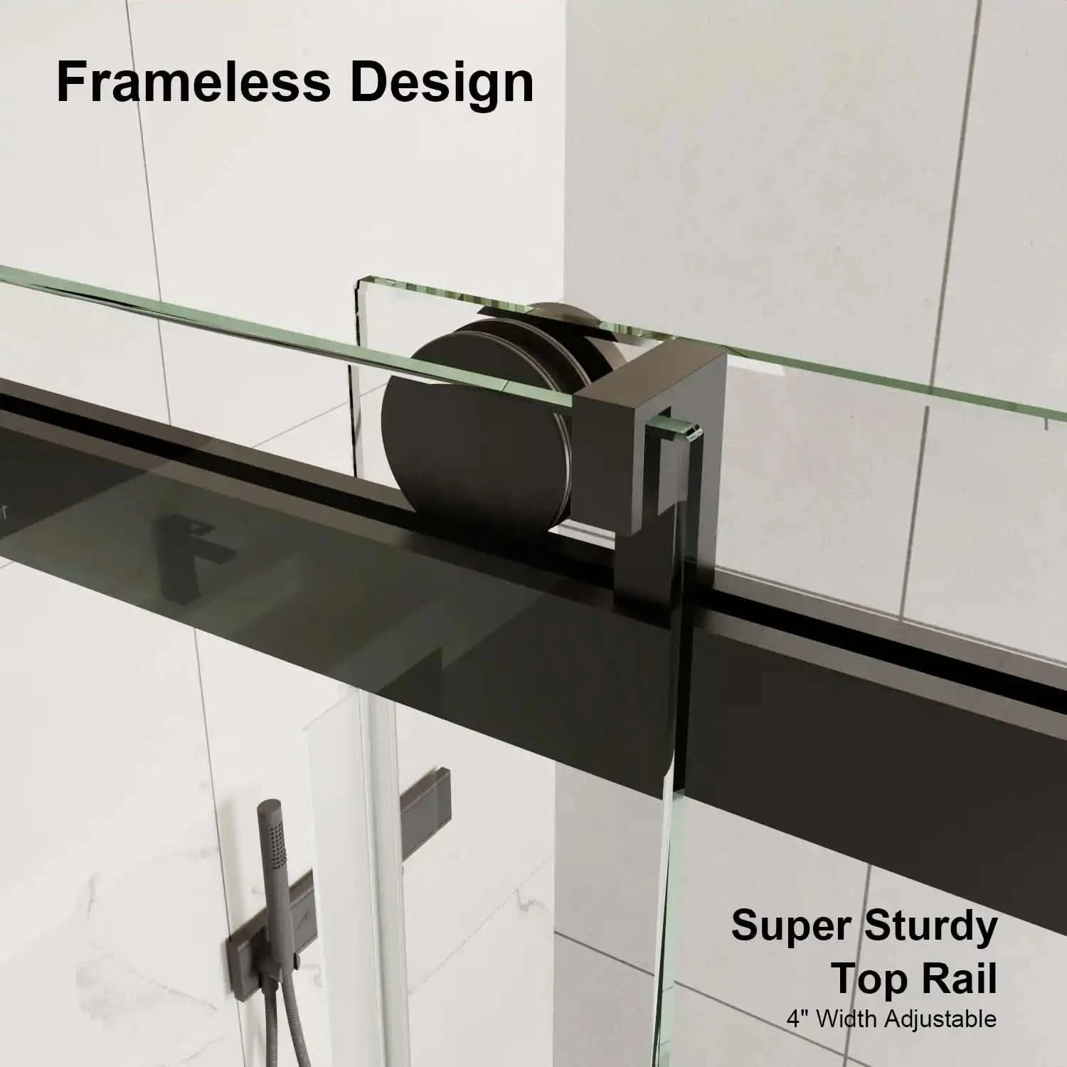 New Tempered Glass Shower Door Options color:matte black