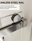 New Tempered Glass Shower Door Options color:Brushed Nickel