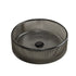 Top view of a 14 inch black bathroom sink featuring a fluted glass round basin | Ace Decor
