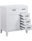 30" bathroom vanity freestanding with open drawers | Ace Decor