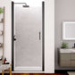 framed pivot shower door color:matte black