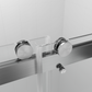 Bypass Shower Door Frameless with Soft-Close color:Brushed Nickel