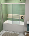 60" W x 58" H Framed Bypass Bathtub Door color:chrome