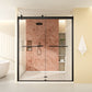 Sliding Glass Shower Doors Semi-Frameless color:Matte Black