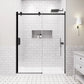 ACE DECOR Frameless Sliding Shower Doors color:Matte Black