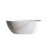 Abyss Series 59" Curved Solid Surface Resin Soaking Tub in Matte White – Freestanding Design