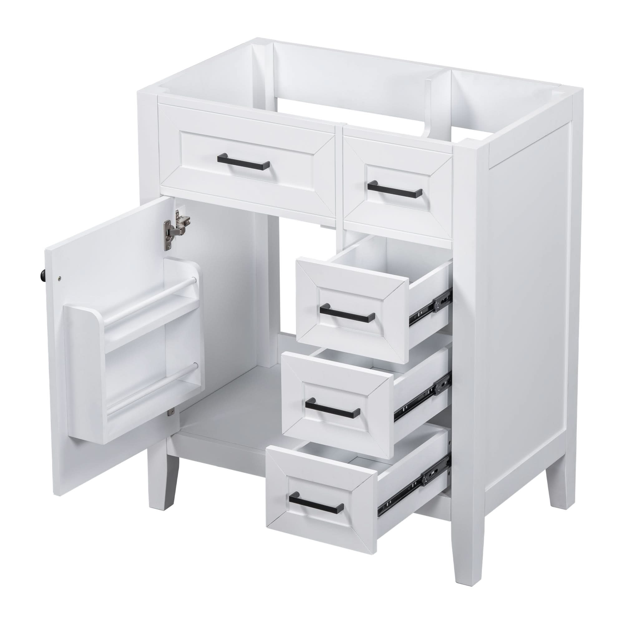 bathroom cabinet with drawers color:grey