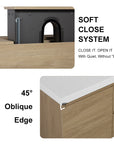 47/59" Modern Floating Bathroom Vanity with Resin Top Basin color: Oak | sink: single