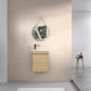 16" Birch Floating Bathroom Vanity with Resin Sink and Soft Close Doors color:Oak