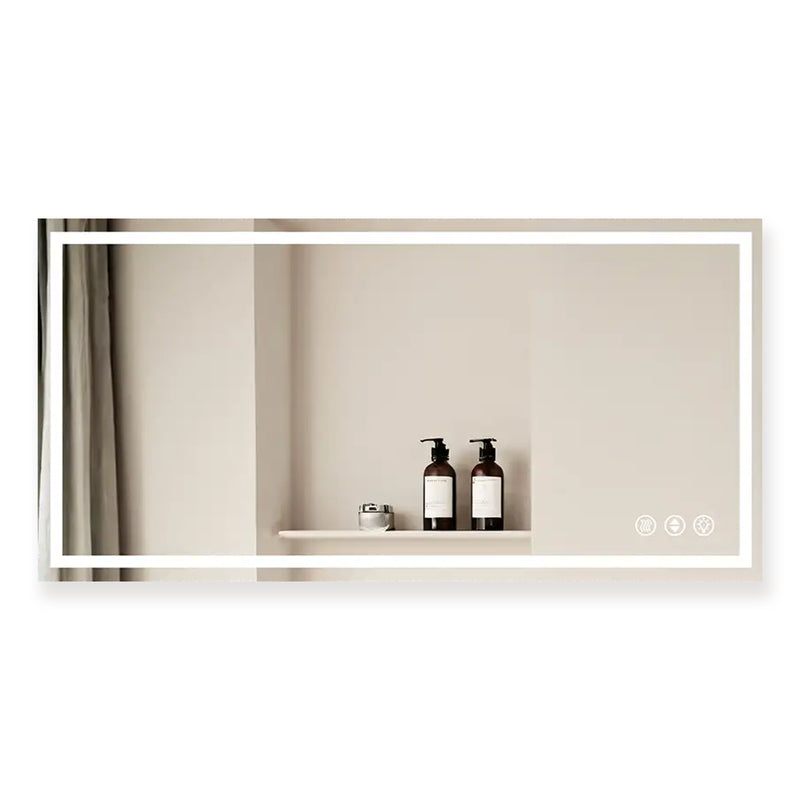 LuxeGlow Series 96"x48" Smart LED Mirror – Anti-Fog, Memory & Adjustable Lighting