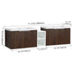 Floating Bathroom Cabinet with Sink & Soft-Close Doors - Ideal for Small Bathrooms color: California Walnut | size: 71 inch | combination: Middle Side Cabinet