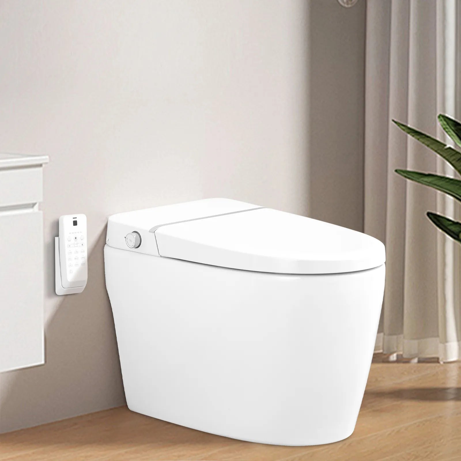 LUXOVA Plus Smart Bidet Toilet – Auto Lid Open with Foot Sensor, Heated Seat &amp; Auto Flush
