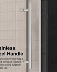 Gorgeous Single Sliding Frameless Shower Door With 3/8 Inch Clear Glass color:brushed nickel