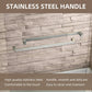 Semi-Frameless glass Shower door color:brushed nickel