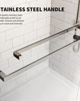 60" W x 74" H Frameless Bypass Shower Door