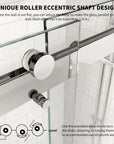 60" W x 74" H Frameless Bypass Shower Door