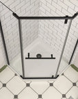 Corner Drain Neo-Angle Shower Base for Tile color:White