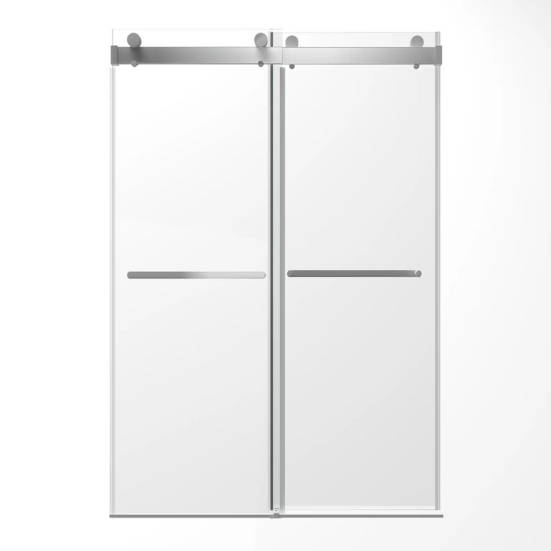 Trivon-Plus Series 48" x 76" Frameless Sliding Shower Door for Bathroom - 3/8" Tempered Glass, Bypass Design
