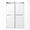 48 inch frameless sliding shower door in 48 x 76 size with chrome hardware | Ace Decor