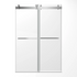 48 inch frameless sliding shower door in 48 x 76 size with chrome hardware | Ace Decor