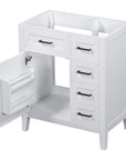 30" bathroom vanity freestanding with open door rack | Ace Decor