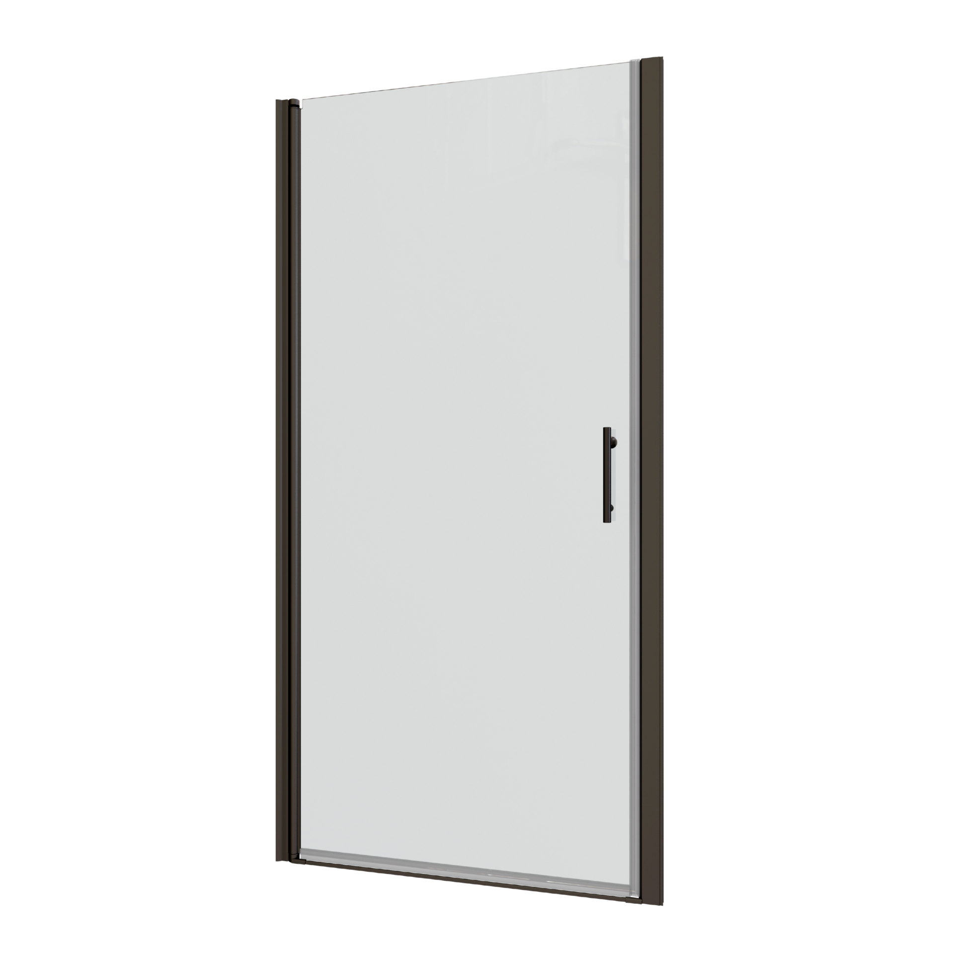 24/28/30/32/34/36*72 Pivot Shower Door Matte Black Chrome Frameless