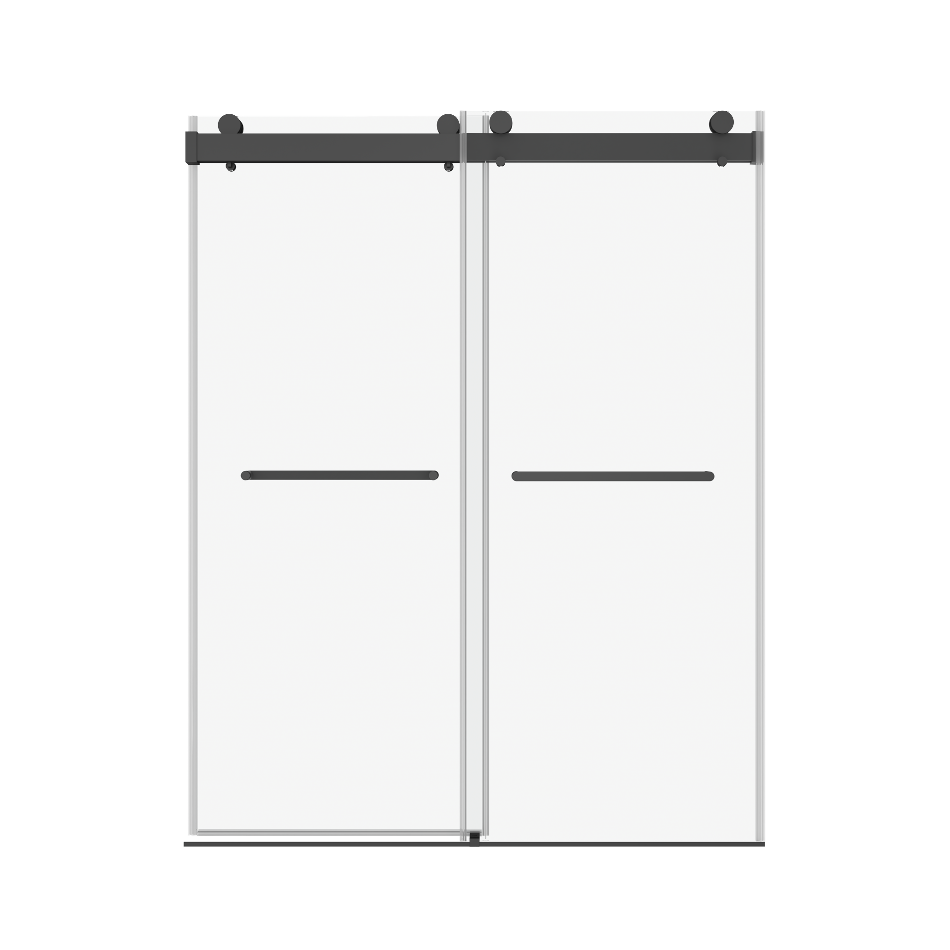 48&#39;&#39; x 76&#39;&#39; Soft-Close Frameless Bypass Shower Door – 5/16&#39;&#39; Tempered Glass, Adjustable 56&#39;&#39;-60 3/4&#39;&#39;