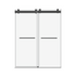 48 x 76 sliding shower doors frameless design with matte hardware shown in a clean, modern layout | Ace Decor