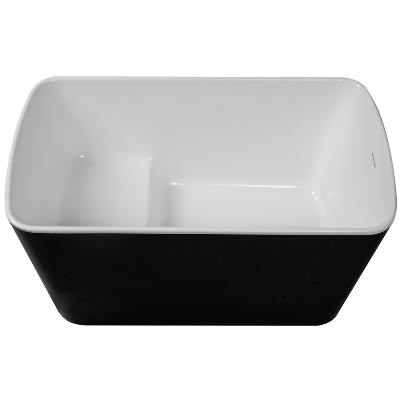 Nectar Series 49"x28" Acrylic Square Japanese Style Freestanding Soaking Bathtub