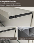 Dual-layer aluminum medicine cabinet frame resists warping.