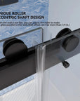 Bypass Barn Shower Door color:matte black