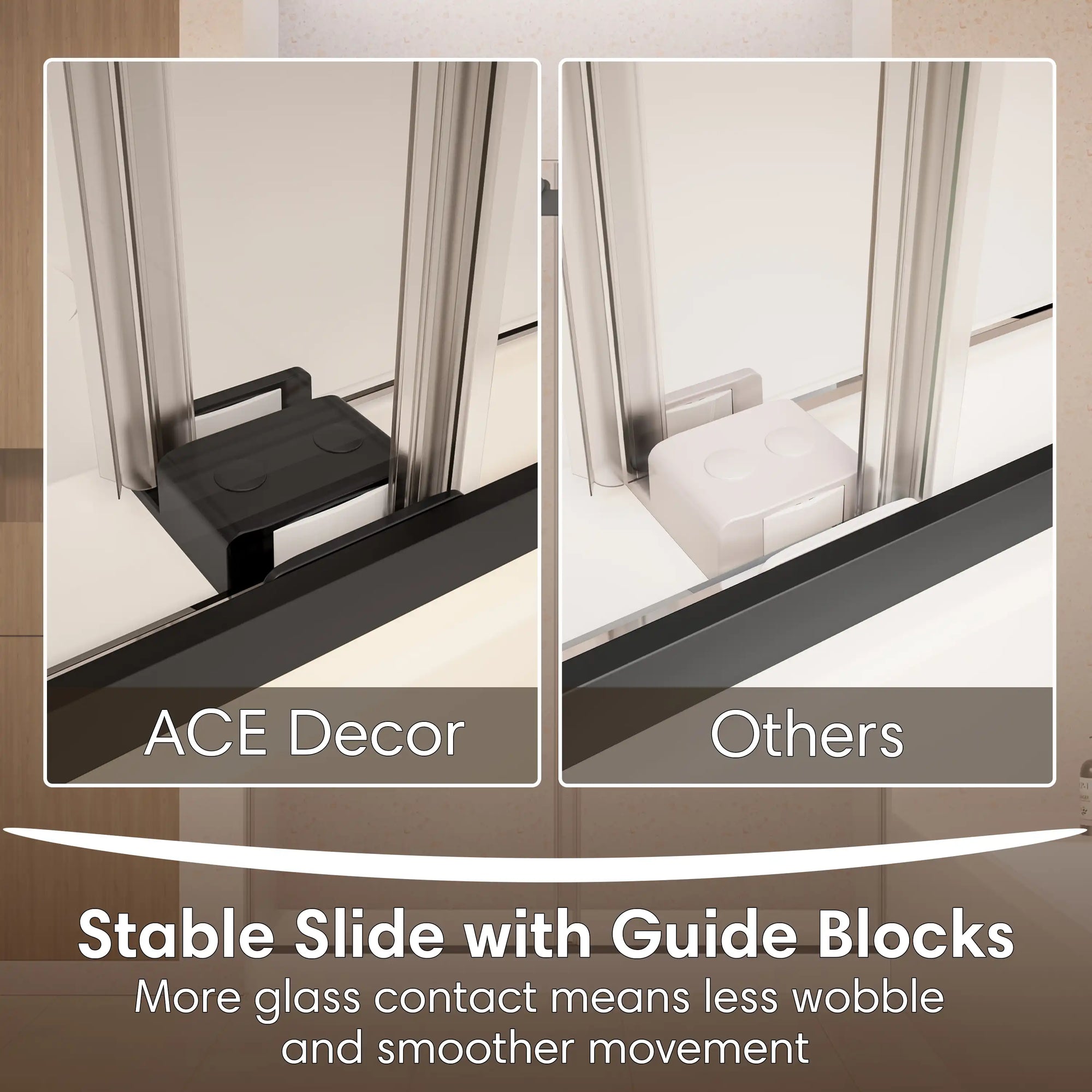 48&quot; x 74&quot; Black Frameless Double Sliding Shower Door with Soft-Close - Leak-Proof, Easy-Clean