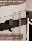 48" x 74" Black Frameless Double Sliding Shower Door with Soft-Close - Leak-Proof, Easy-Clean