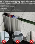 Magnetic seal system for shower door sliding frameless, 60 x 74 inches, ensuring secure closure, no leaks, and wall-safe design | Ace Decor