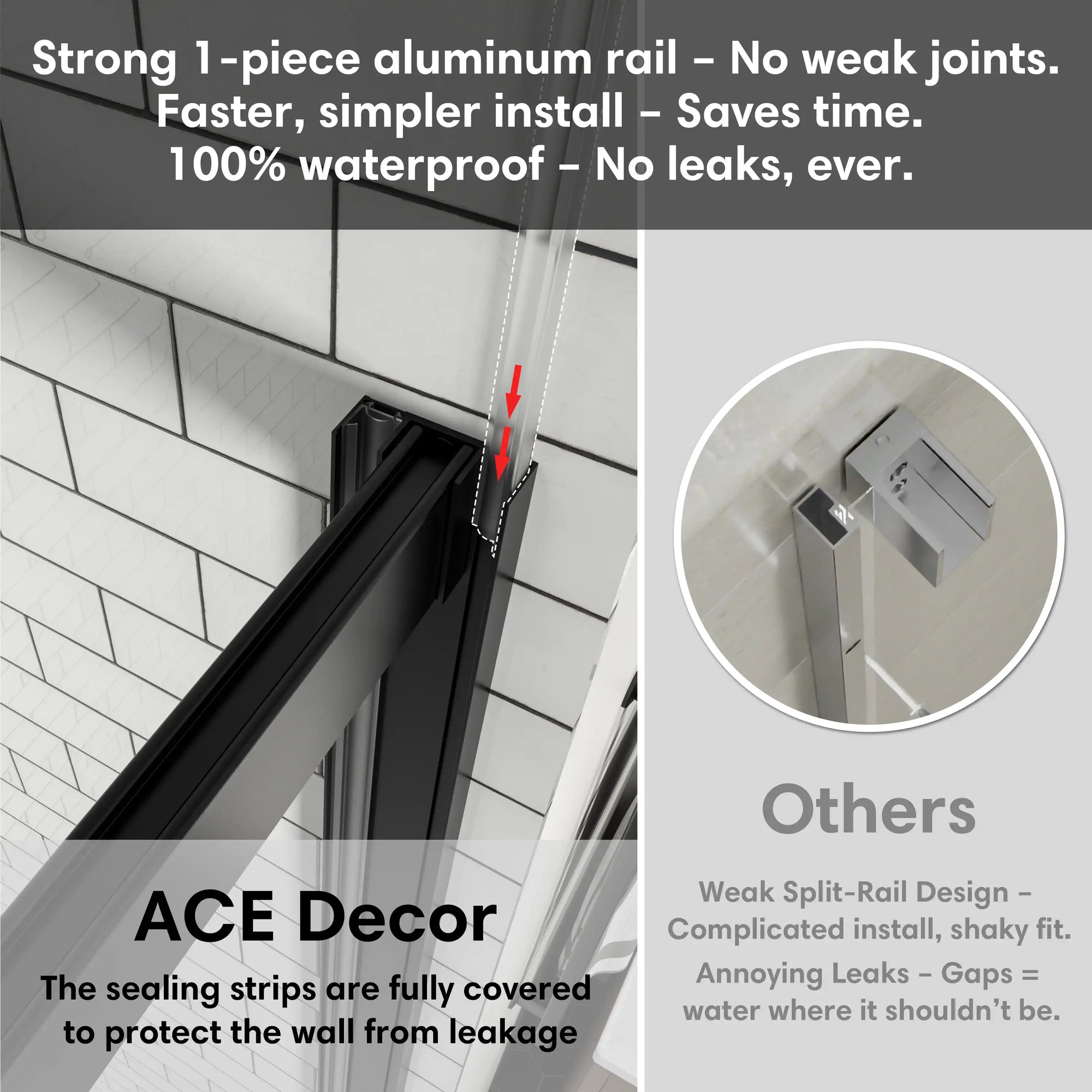 Aurevo-X Series 60&quot; x 74&quot; Minimalist Frameless Sliding Shower Door In Matte Black