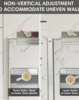 Montra Series 60" x 70" Strong Framed Shower Door with 6mm Tempered Glass in Chrome - No Leaks, No Wobble