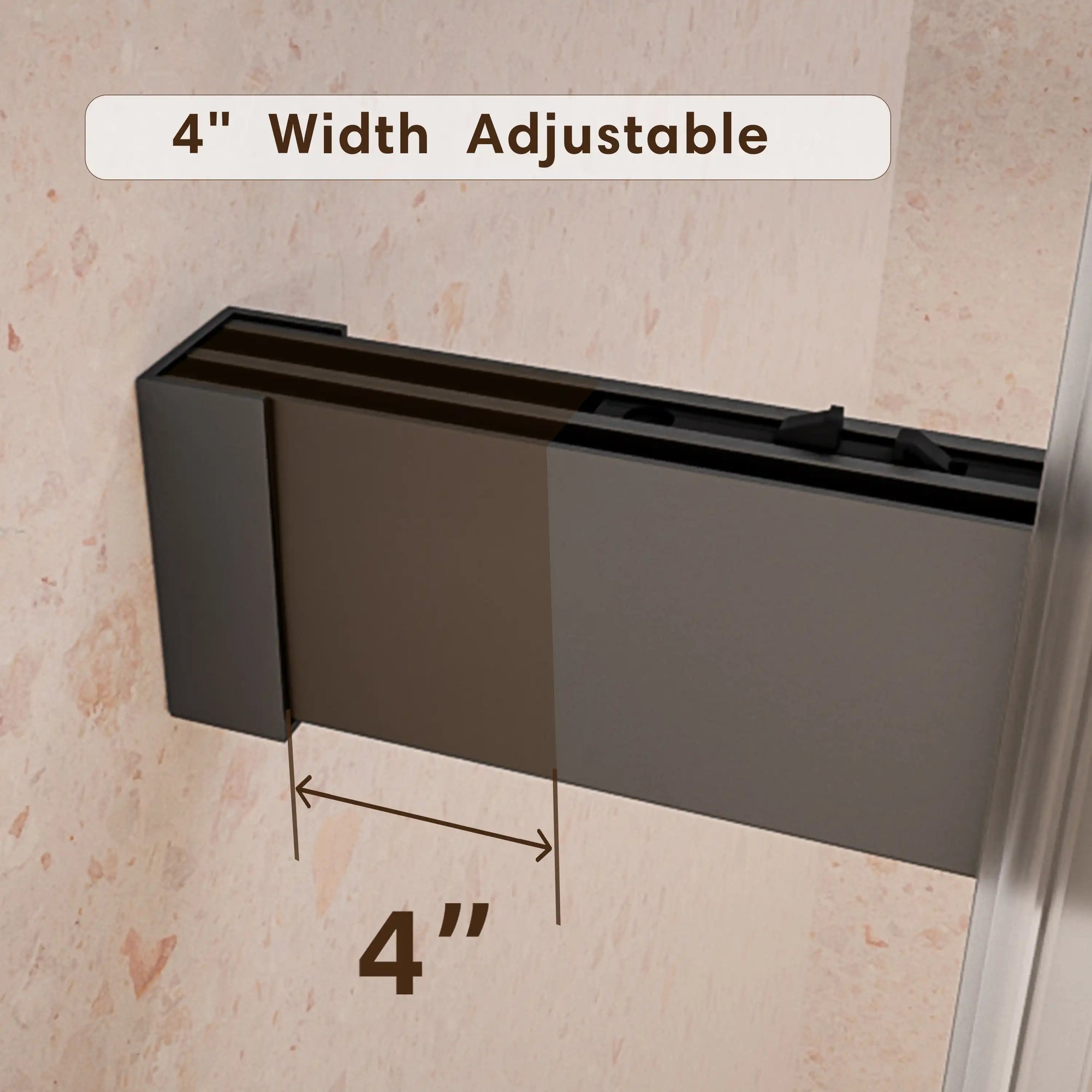 48&quot; x 74&quot; Black Frameless Double Sliding Shower Door with Soft-Close - Leak-Proof, Easy-Clean