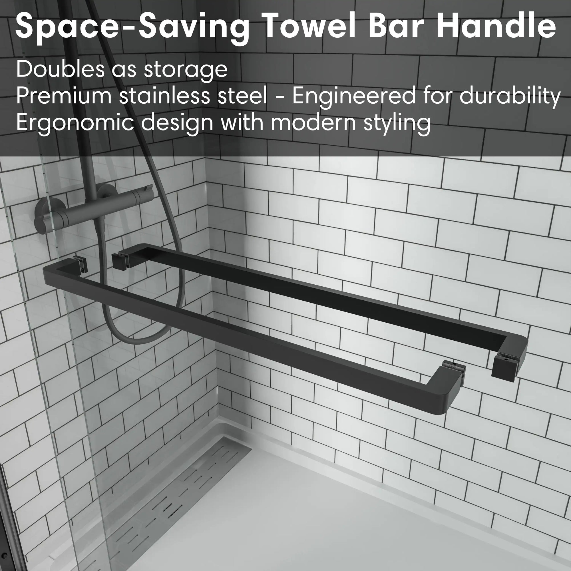 Aurevo-X Series 60&quot; x 74&quot; Minimalist Frameless Sliding Shower Door In Matte Black