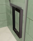 Frameless Bathtub Sliding shower Doors color:Matte Black