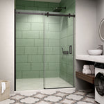 Frameless Sliding Shower Doors color:matte black