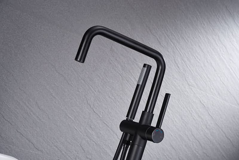 Bathroom Faucet with Handheld Shower color:Matte Black