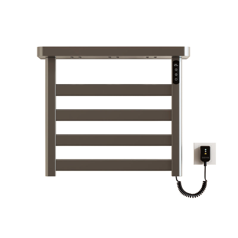 22" x 19" Gray Smart Heated Towel Rack – Quick-Dry, Energy Efficient, Safe