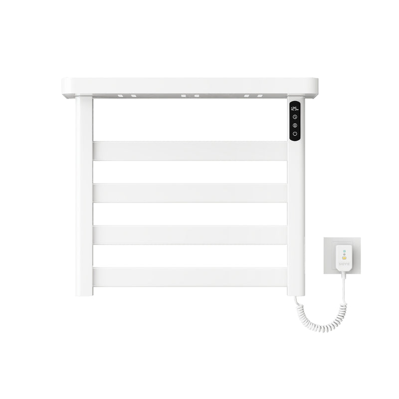 22" x 19" White Smart Heated Towel Rack – Quick-Dry, Energy Efficient, Safe