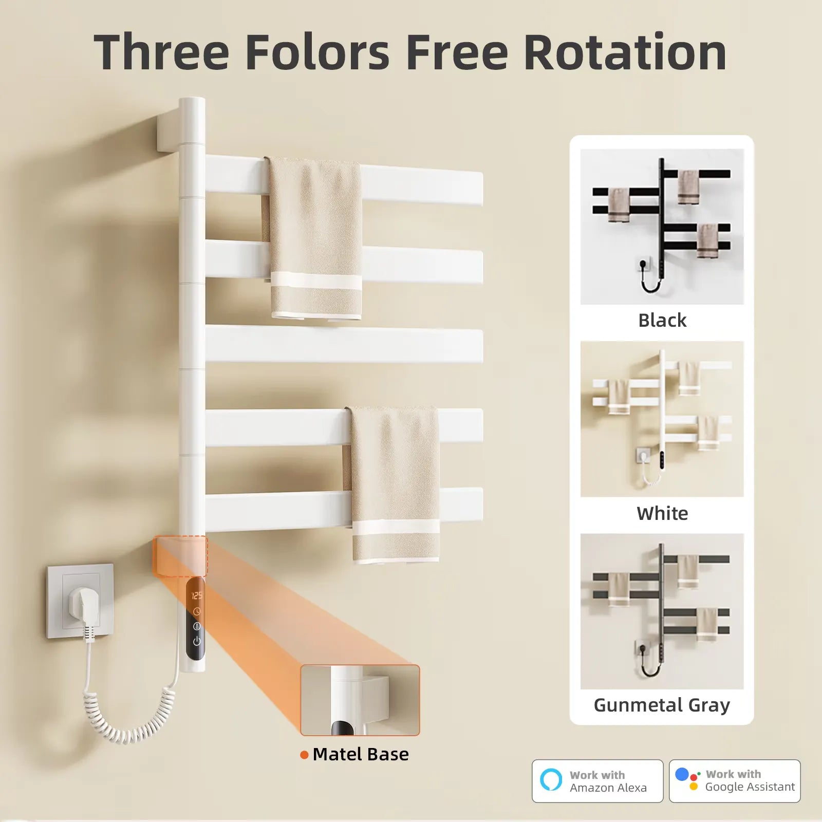 Velin Series available in three finishes—black, white and gunmetal gray.