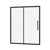 44"-48"/56"-60"W x 72"H Sliding Shower Door, Matte Black Frame with 1/4" Tempered Glass color: Matte Black