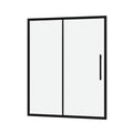 44"-48"/56"-60"W x 72"H Sliding Shower Door, Matte Black Frame with 1/4" Tempered Glass color: Matte Black