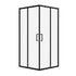 Serava Series 36" x 72" Corner  Sliding Shower Enclosure in Matte Black.
