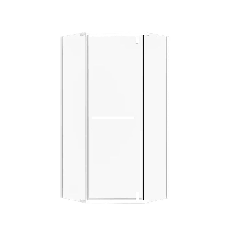 Velora Series 36"W *72"H Semi-Frameless Corner Shower Enclosure, 1/4" Tempered Glass